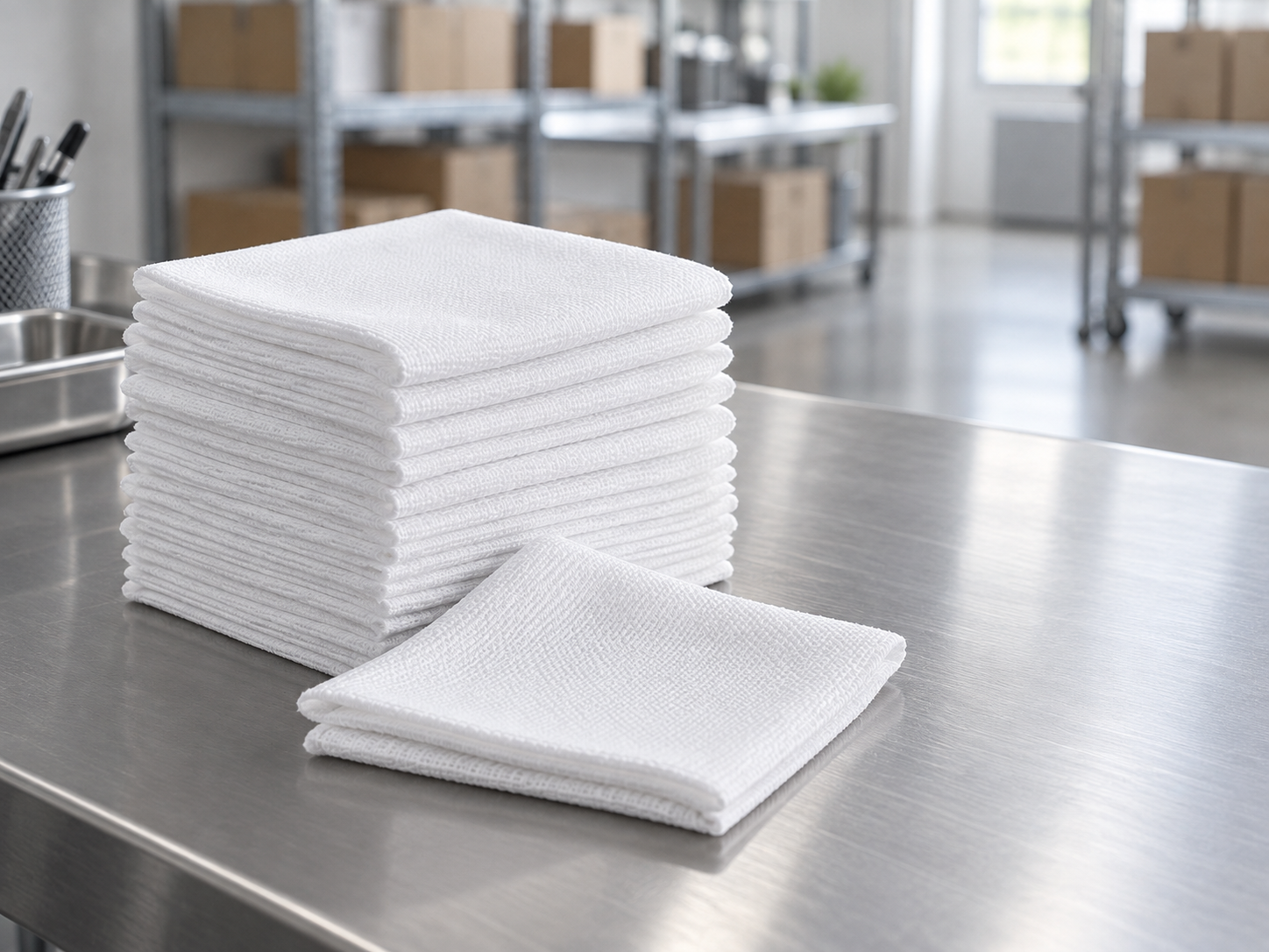 Conceptual product family illustration for polyester knit wipes