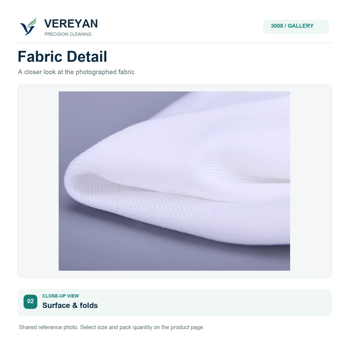 Cleaning-wipe fabric and fold detail