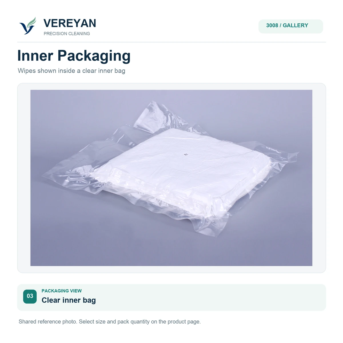 Cleaning-wipe inner packaging view