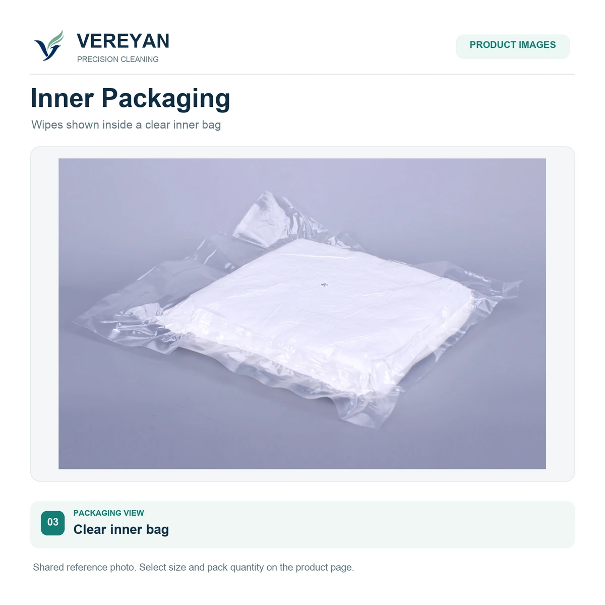 Cleaning-wipe inner packaging view
